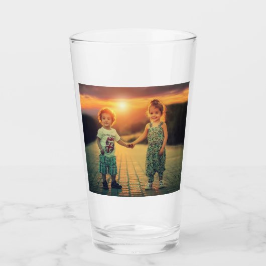 Creëer Uw eigen familiefoto aandenken Glas (Voorkant)