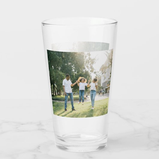 Creëer Uw eigen familiefoto Glas (Achterkant)