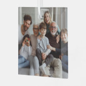 Creëer Uw eigen familiefoto Glas Ornament (Voorkant links)