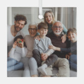 Creëer Uw eigen familiefoto Glas Ornament (Voorkant)