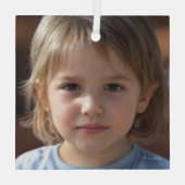 Creëer Uw eigen familiefoto Glas Ornament (Achterkant)