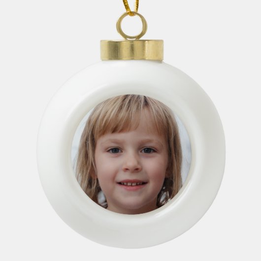Creëer Uw eigen familiefoto Keramische Bal Ornament (Voorkant)