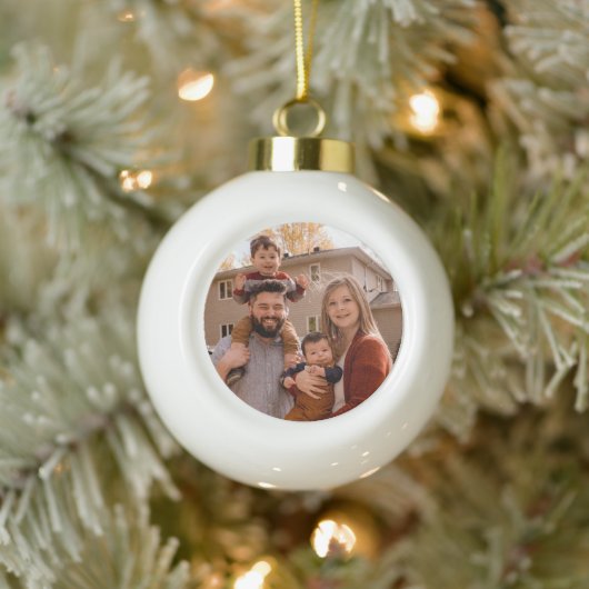 Creëer Uw eigen familiefoto Keramische Bal Ornament (Boom)