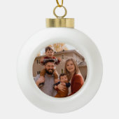 Creëer Uw eigen familiefoto Keramische Bal Ornament (Voorkant)