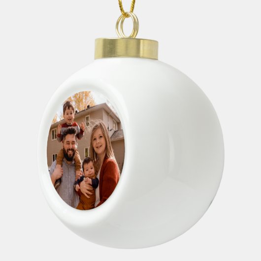 Creëer Uw eigen familiefoto Keramische Bal Ornament (Rechts)