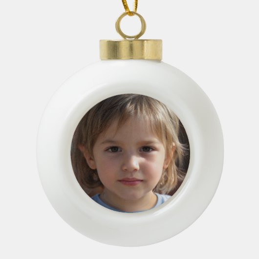 Creëer Uw eigen familiefoto Keramische Bal Ornament (Voorkant)
