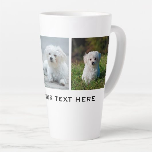 Creëer uw eigen familiefoto latte mok (Rechterhoek)