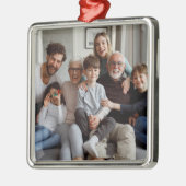 Creëer Uw eigen familiefoto Metalen Ornament (Links)