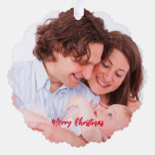 Creëer Uw eigen familiefoto Ornament Kaart (Achterkant)