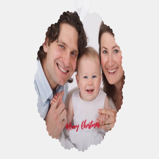 Creëer Uw eigen familiefoto Ornament Kaart (Rechts)