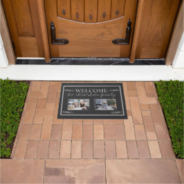 Creëer uw eigen familiefoto Welkom familienaam Deurmat