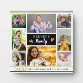Creëer Uw eigen familieknotering 8 Foto Collage Fotoplaat (Voorkant)