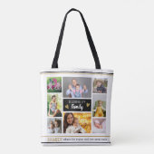 Creëer Uw eigen familieknotering 8 Foto Collage Tote Bag (Achterkant)