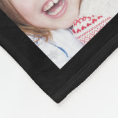 Creëer Uw eigen familienaam 17 Foto Collage Black Fleece Deken (Hoek)