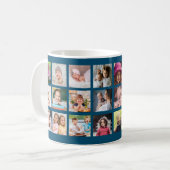 Creëer Uw Eigen Familienaam 22 Fotocollage Koffiemok (Voorkant links)