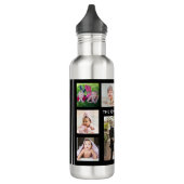 Creëer Uw eigen familienaam 9 Foto Collage Waterfles (Links)