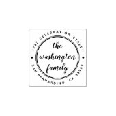 Creëer Uw eigen familienaam Aangepast retouradres Rubberstempel (Afrduk)