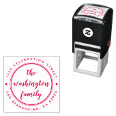 Creëer Uw eigen familienaam Aangepast retouradres Zelfinktende Stempel (In situ)