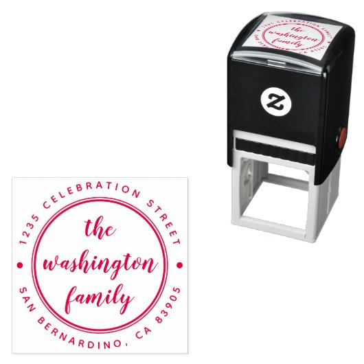 Creëer Uw eigen familienaam Aangepast retouradres Zelfinktende Stempel (In situ)