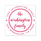 Creëer Uw eigen familienaam Aangepast retouradres Zelfinktende Stempel (Design)