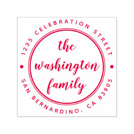 Creëer Uw eigen familienaam Aangepast retouradres Zelfinktende Stempel