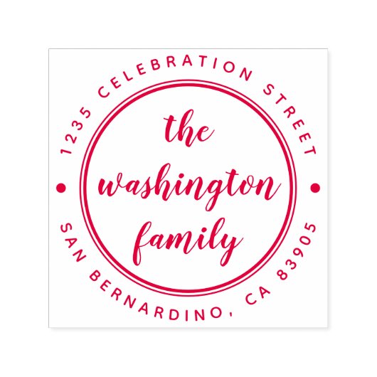 Creëer Uw eigen familienaam Aangepast retouradres Zelfinktende Stempel (Design)