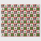 Creëer uw eigen familienaam Christmas Cadeaupapier (Vlak)