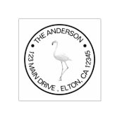 Creëer Uw eigen familienaam Flamingo Rubberstempel (Afrduk)