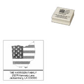 Creëer Uw eigen familienaam Ohio Retouradres Rubberstempel (Gestempeld)