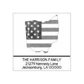 Creëer Uw eigen familienaam Ohio Retouradres Rubberstempel (Afrduk)