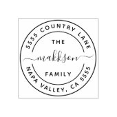 Creëer Uw eigen familienaam Retouradres Rubberstempel (Afrduk)