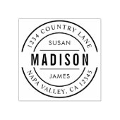 Creëer Uw eigen familienaam Retouradres Rubberstempel (Afrduk)