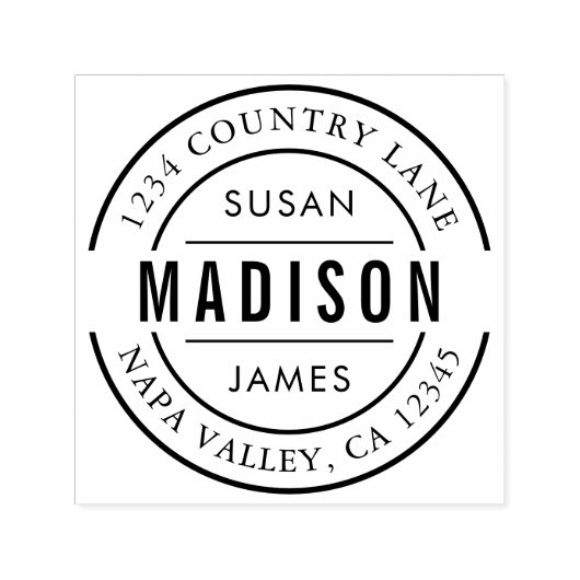 Creëer Uw eigen familienaam Retouradres Zelfinktende Stempel (Design)