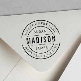 Creëer Uw eigen familienaam Retouradres Zelfinktende Stempel