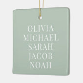 Creëer uw eigen familienamen Monogram Keramisch Ornament (Links)