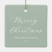 Creëer uw eigen familienamen Monogram Keramisch Ornament (Achterkant)