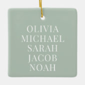 Creëer uw eigen familienamen Monogram Keramisch Ornament (Voorkant)