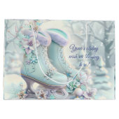 Creëer uw eigen Fancy bloemenkerst Schaatsen Groot Cadeauzakje (Achterkant)