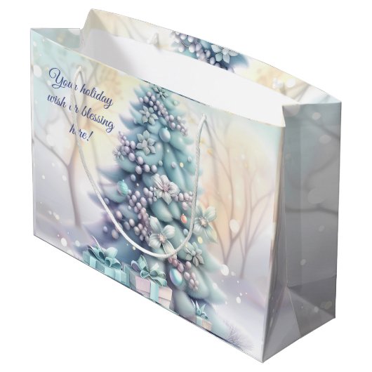 Creëer uw eigen Fancy bloemenkerstboom Groot Cadeauzakje (Achterkant Gekanteld)