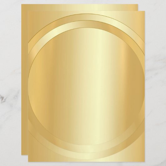 Creëer Uw eigen Faux Gold Glamoureuze Sjabloon (Voorkant / Achterkant)