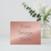 Creëer uw eigen faux metallic Roos goud Briefkaart (Staand voorkant)