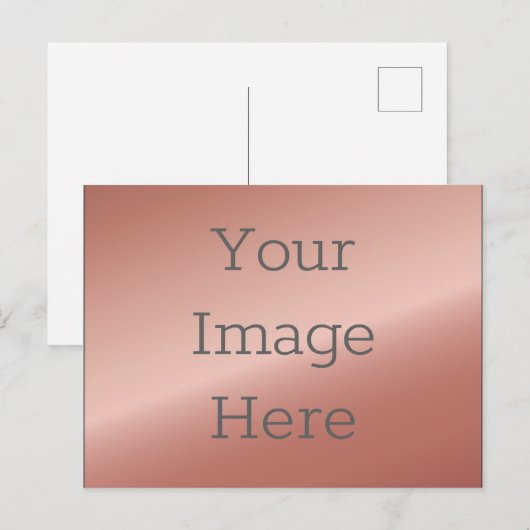 Creëer uw eigen faux metallic Roos goud Briefkaart (Voorkant / Achterkant)