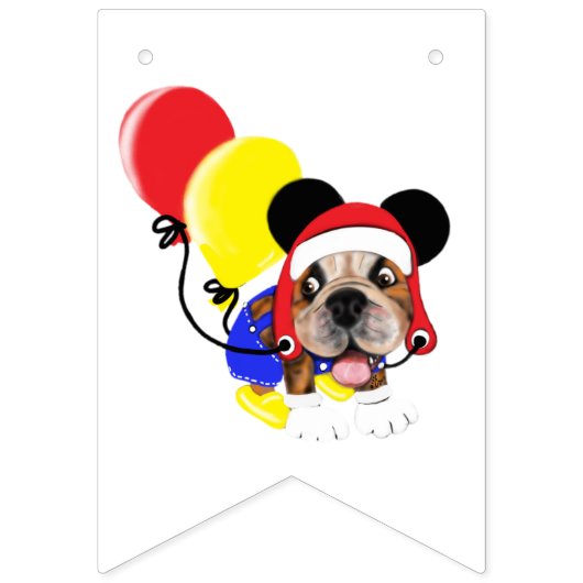 Creëer Uw eigen feestdag-dog-banner Vlaggetjes (Tweede vlag)