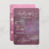 Creëer uw eigen feestelijke Sparkle Bokeh achtergr RSVP Kaartje (Voorkant / Achterkant)