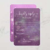 Creëer uw eigen feestelijke Sparkle Bokeh achtergr RSVP Kaartje (Voorkant / Achterkant)