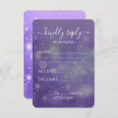 Creëer uw eigen feestelijke Sparkle Bokeh achtergr RSVP Kaartje (Voorkant / Achterkant)