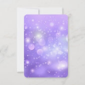 Creëer uw eigen feestelijke Sparkle Bokeh achtergr RSVP Kaartje (Achterkant)