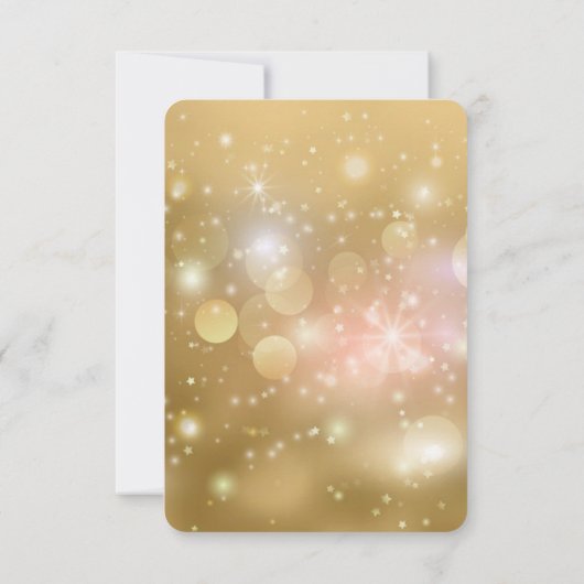 Creëer uw eigen feestelijke Sparkle Bokeh achtergr RSVP Kaartje (Achterkant)