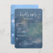 Creëer uw eigen feestelijke Sparkle Bokeh achtergr RSVP Kaartje (Voorkant / Achterkant)