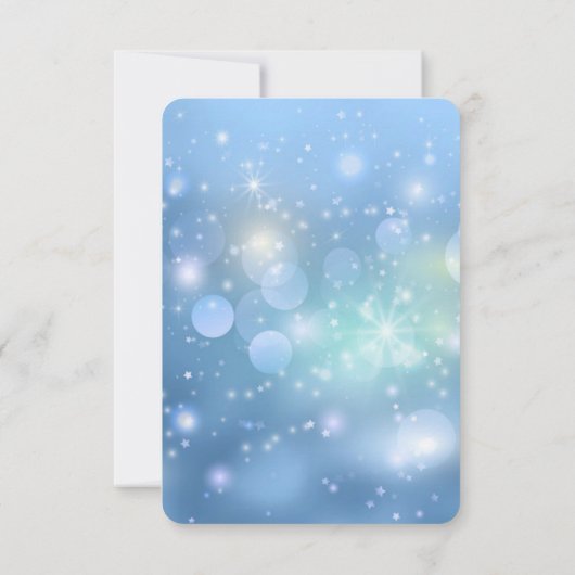 Creëer uw eigen feestelijke Sparkle Bokeh achtergr RSVP Kaartje (Achterkant)